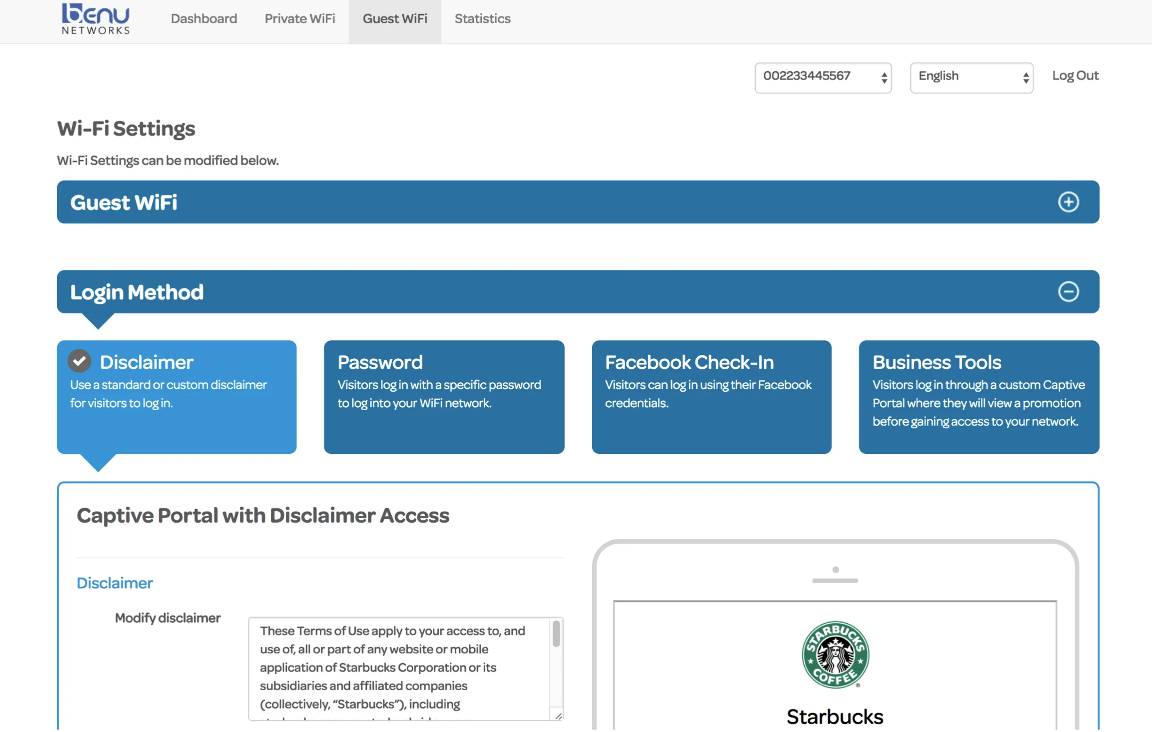 Business WiFi Dashboard